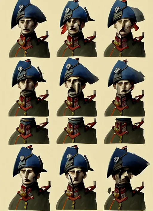 Prompt: 1 8 5 5 injured british crimean war soldier, character face study, multiple angles, directions and moods. faces only, concept art finely detailed perfect art, painted by greg rutkowski makoto shinkai takashi takeuchi studio ghibli, pinterest, cevagraf comics