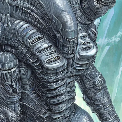 Image similar to A Hyper-Detailed Alien, Future Tech, Art by Yongjae Choi ::