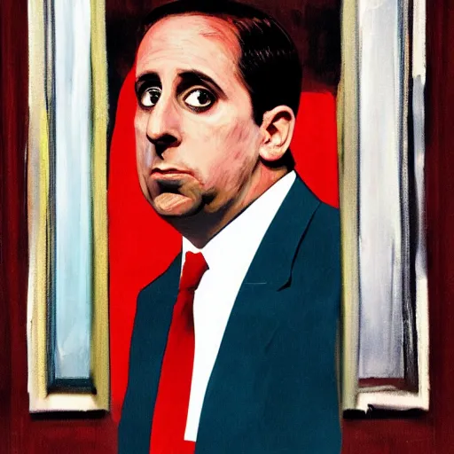 Image similar to michael scott by francis bacon