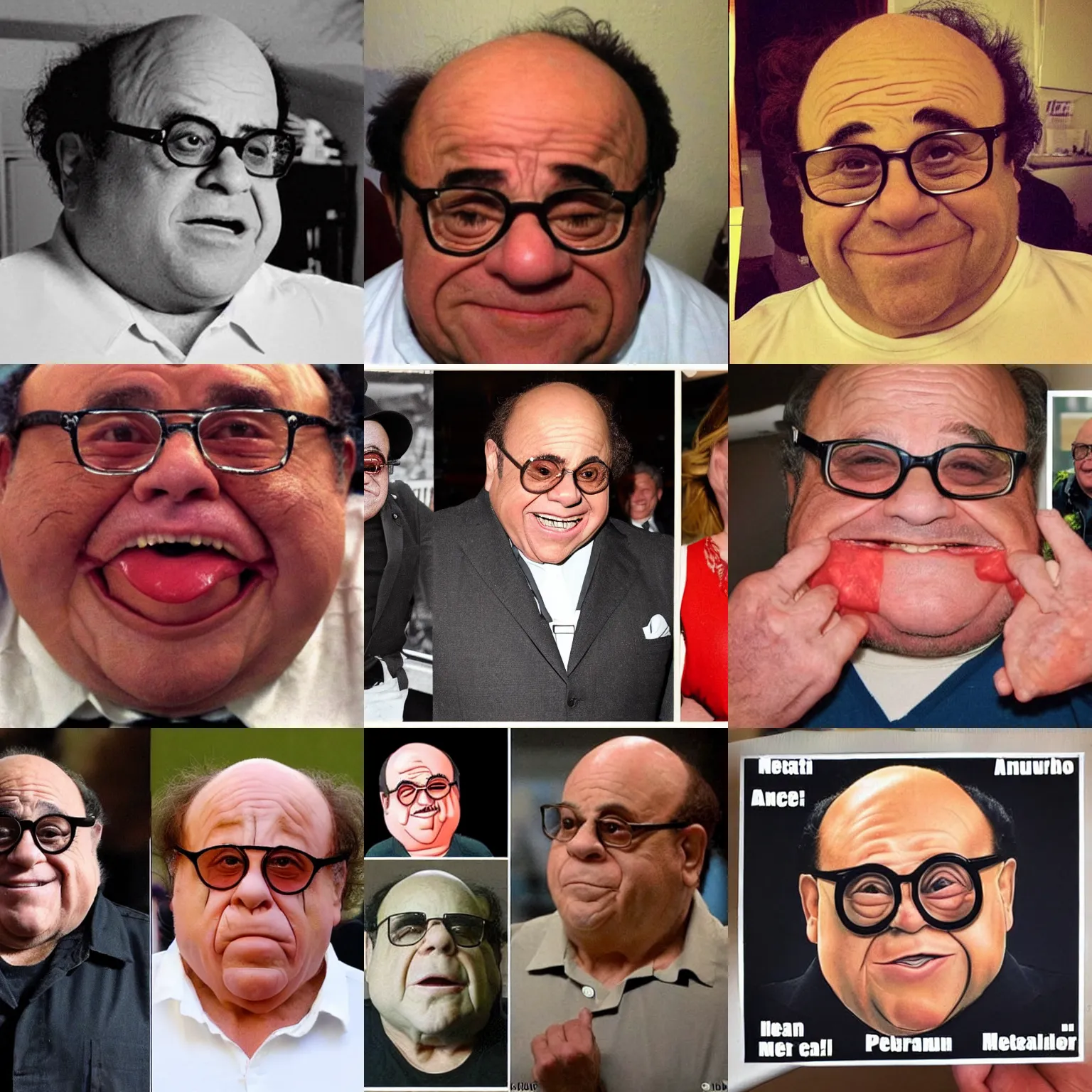Prompt: meatthat looks like danny devito's face
