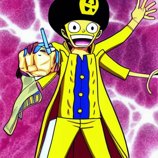 Image similar to robert downey jr as character in one piece manga,