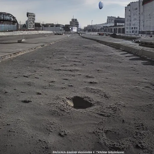 Image similar to moonwalker photo, lunar soil, city buildings, a detailed photo of a future norilsk base, moon landscape, street photo