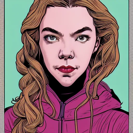 Image similar to portrait of anya taylor - joy, by laurie greasley and james stokoe, 4 k, 8 k