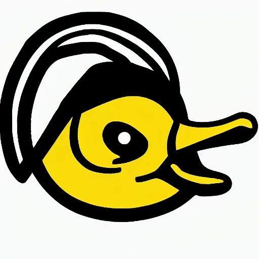 Image similar to a duck, modern, pictorial mark, iconic logo symbol