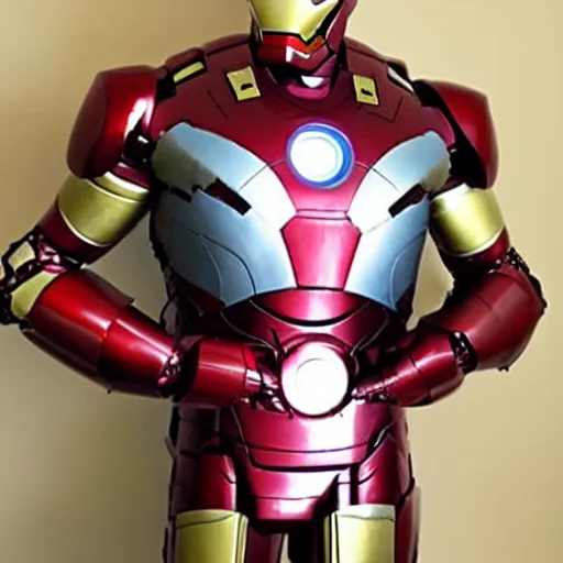 Prompt: Low budget iron man, bad quality, laughably poor attempt