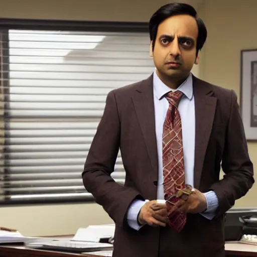 Image similar to office Raj Koothrappali in Better call Saul Goodman, photoshoot