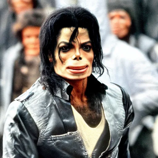 Prompt: planet of the apes michael jackson