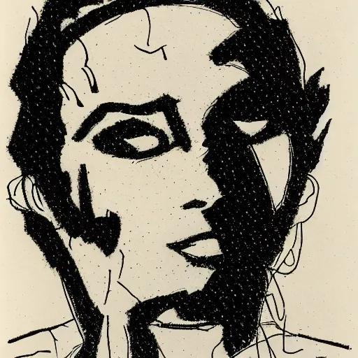 Image similar to a character drawn by David Mazzucchelli, portrait