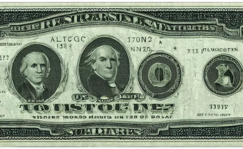 Image similar to rectangular photograph of four dollar u. s. currency note featuring steve martin