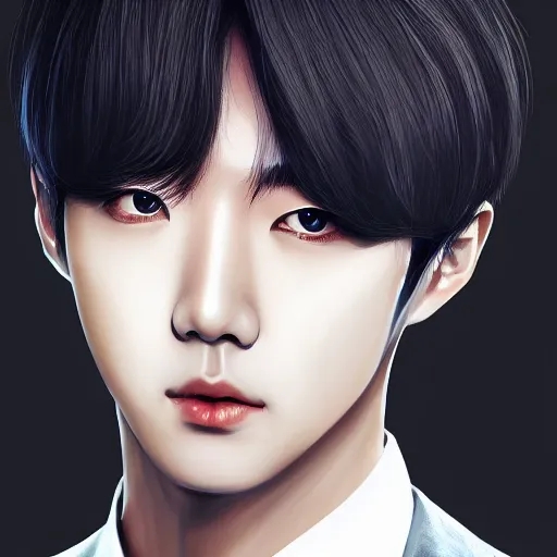 Image similar to jin from bts, elegant, ultra highly detailed, digital painting, smooth, sharp focus, artstation, art by Ina Wong