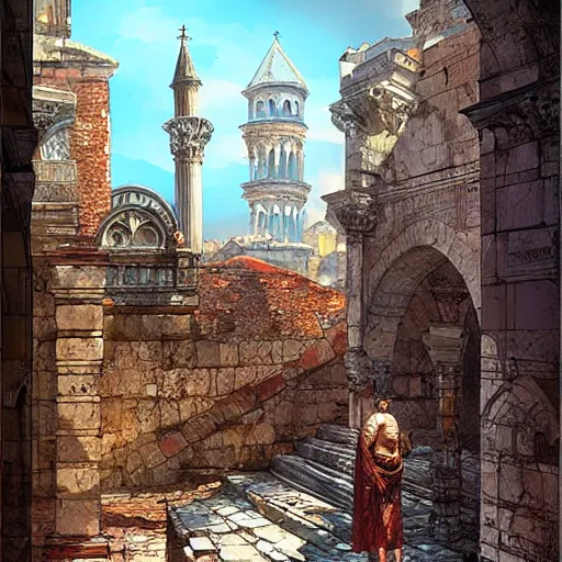 Image similar to The Roman city of Constantinople, by Marc Simonetti