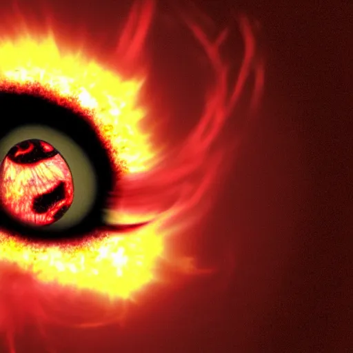 Prompt: burning eyeball