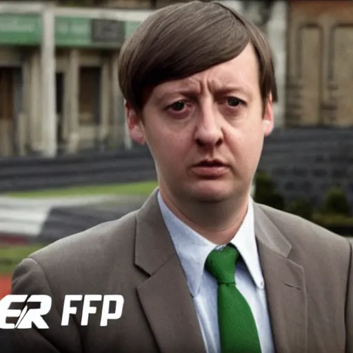 Prompt: Sweaty David Mitchell as Mark Corrigan in Fifa 22