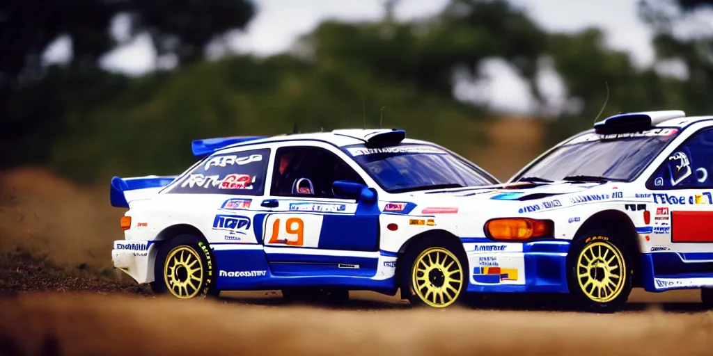 WRC, rally car, 1999 subaru WRX, cinematic, 8k, depth | Stable