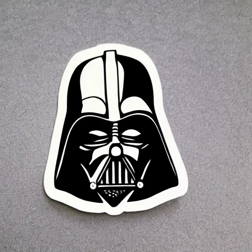 Image similar to symmetrical die cut sticker, darth vader