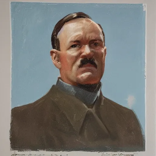 Image similar to facial portrait of kevin durant as adolf hitler, german chancellor, 1 9 3 3, oil on canvas painting by william sidney mount, trending on artstation