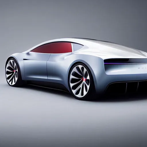 Image similar to a new concept car by tesla and bugatti