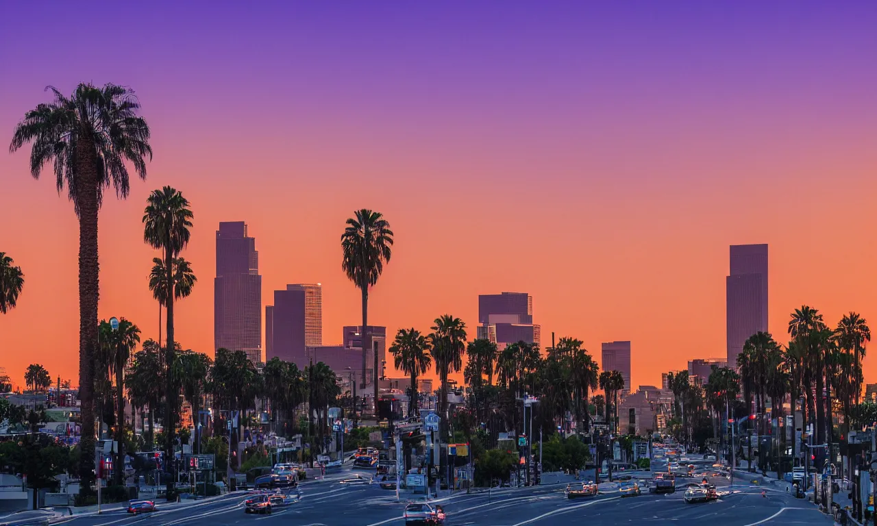 Pasadena California, LA summer sunset, Los Angeles | Stable Diffusion