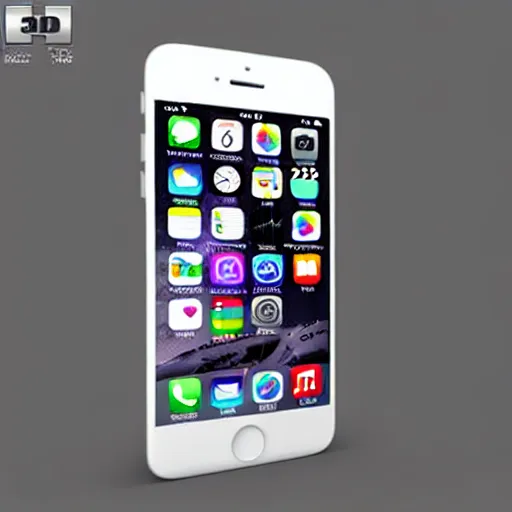 Image similar to a 3 d model of iphone with android background