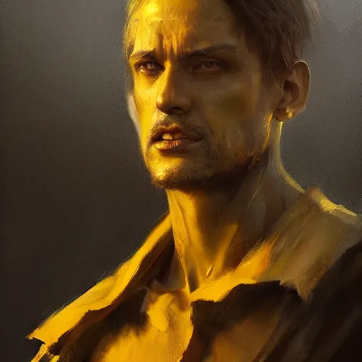 Prompt: the yellow king, dramatic light, painted by stanley lau, painted by greg rutkowski, painted by stanley artgerm, digital art, trending on artstation