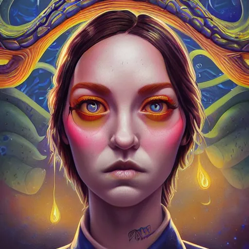 Prompt: Lofi Lovecraft Lovecraftian portrait Pixar style by Tristan Eaton Stanley Artgerm and Tom Bagshaw