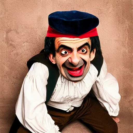 Image similar to Mr Bean as a pirate