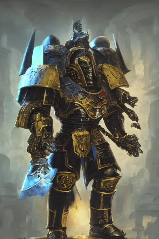 Image similar to armor portrait heros warhammer 4 0 k horus heresy fanart - the primarchs emperor by johannes helgeson animated with vfx concept artist & illustrator global illumination ray tracing hdr fanart arstation zbrush central hardmesh 8 k octane renderer comics stylized