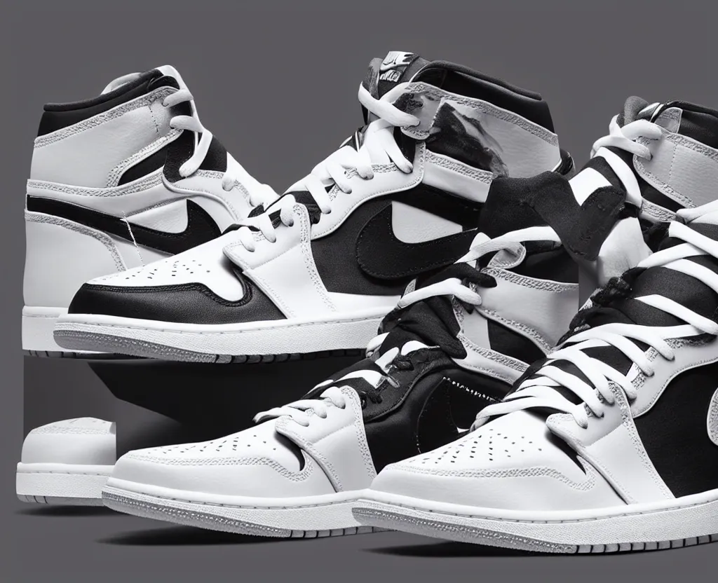 Prompt: a press photograph of nike air jordan 1 high retro og, size 1 0, white background