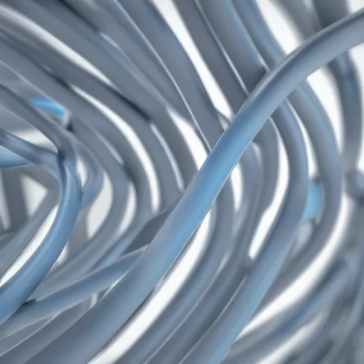 Image similar to model of DNA helix, blue and grey, studio light, octane render, soft filter