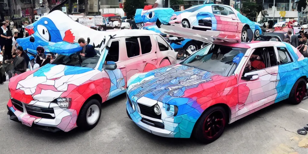 Image similar to bernie sanders, anime car wrap