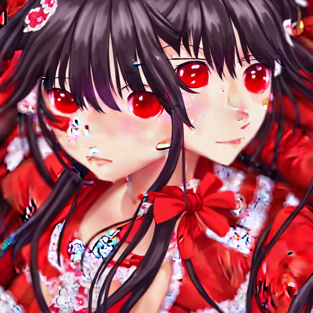 Prompt: a portrait of reimu hakurei from touhou project ultra realistic, highly detailed, sharp focus, cinematic lighting, mood lighting, realistic, vivid colors, painting, photorealistic, digital art, non blurry, sharp, smooth, illustration