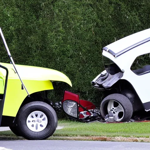 Image similar to scene of golf cart accident