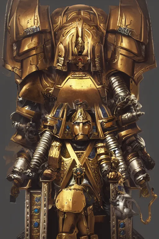 Image similar to queen portrait heros warhammer 4 0 k horus heresy fanart - the primarchs emperor by johannes helgeson animated with vfx concept artist & illustrator global illumination ray tracing hdr fanart arstation zbrush central hardmesh 8 k octane renderer comics stylized