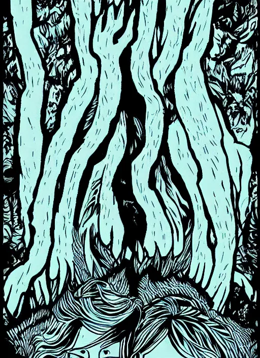 Image similar to twin peaks movie poster art by becky cloonan