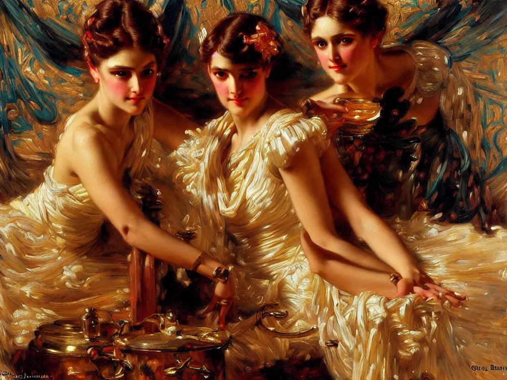 Image similar to highly detailed painting by gaston bussiere, j. c. leyendecker 8 k