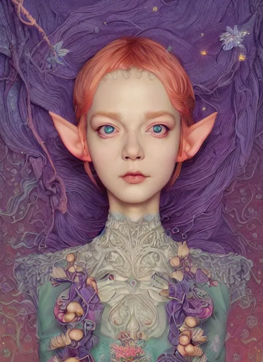 Image similar to cute elf : : by martine johanna and simon stalenhag and chie yoshii and casey weldon and wlop : : ornate, dynamic, particulate, rich colors, intricate, elegant, highly detailed, centered, artstation, smooth, sharp focus, octane render, 3 d