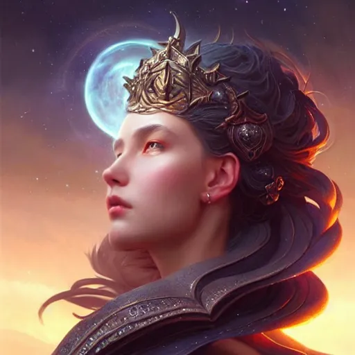 Image similar to star goddess, fine art, awesome fantasy book cover on pinterest, award winning, dark fantasy landscape, fantasy magic, intricate, elegant, sharp focus, cinematic lighting, highly detailed, digital painting, concept art, art by wlop and artgerm and greg rutkowski, masterpiece, trending on artstation, 8 k