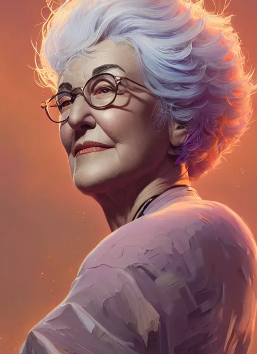 Prompt: highly detailed portrait of bea arthur, unreal engine, fantasy art by by simon bisley, loish, rhads, ferdinand knab, makoto shinkai and lois van baarle, ilya kuvshinov, rossdraws, tom bagshaw, global illumination, radiant light, detailed and intricate environment