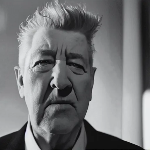 Image similar to movie still of a villain, facial expression, cinematic composition, cinematic light, surreal cinema, by david lynch,