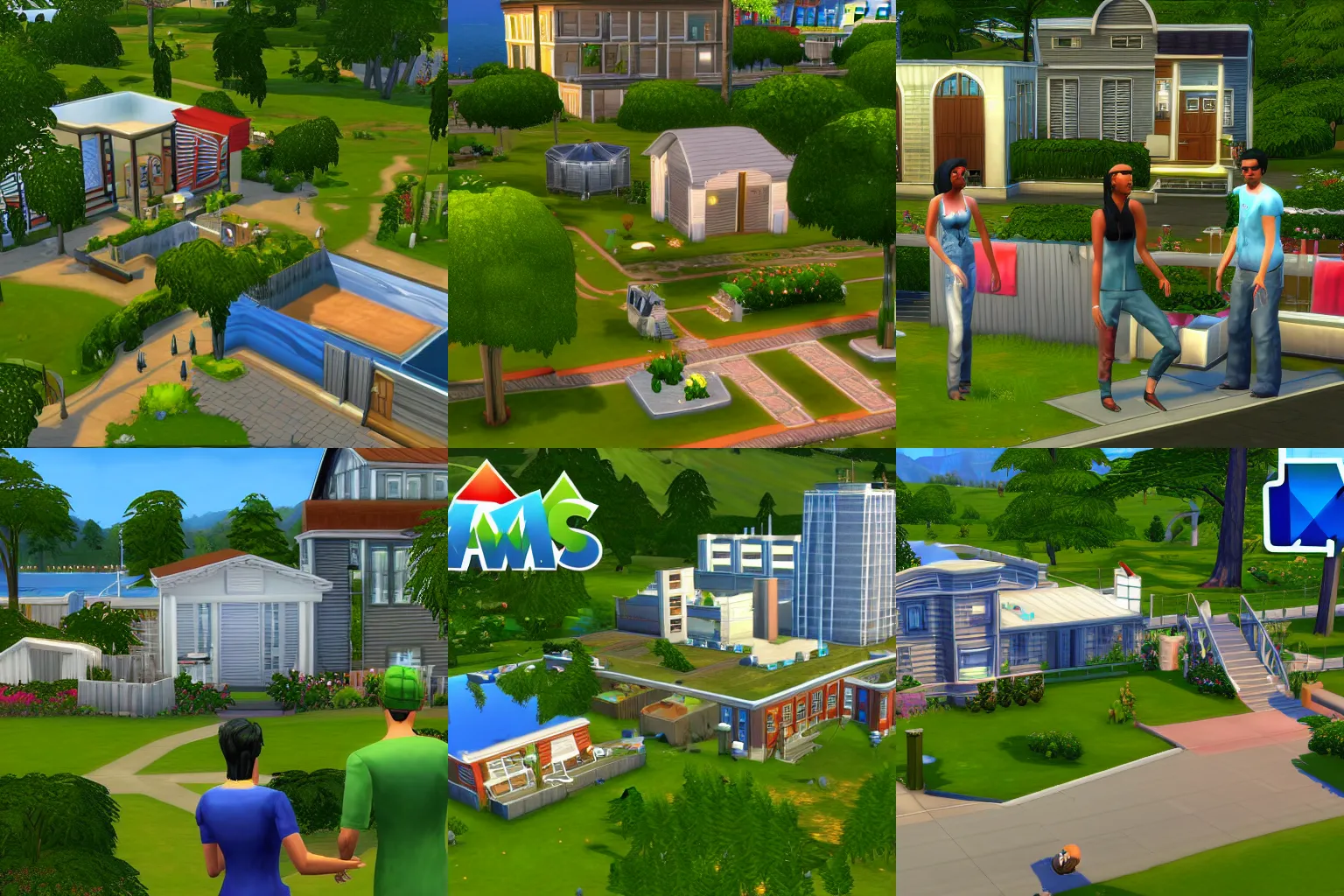 Prompt: leaked screenshot from Maxis of The Sims 5