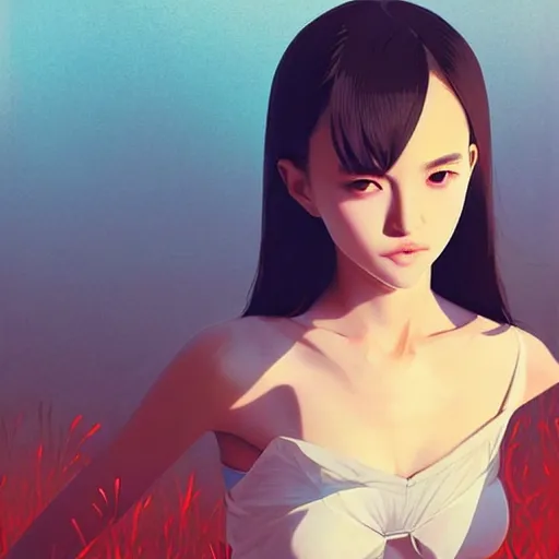 Image similar to a beautiful young japanese natalie portman alluring instagram model in crop top, by guweiz and wlop and ilya kuvshinov and artgerm and makoto shinkai and studio ghibli, symmetrical eyes, aesthetic, gorgeous, stunning, alluring, attractive, artstation, deviantart, pinterest, digital art