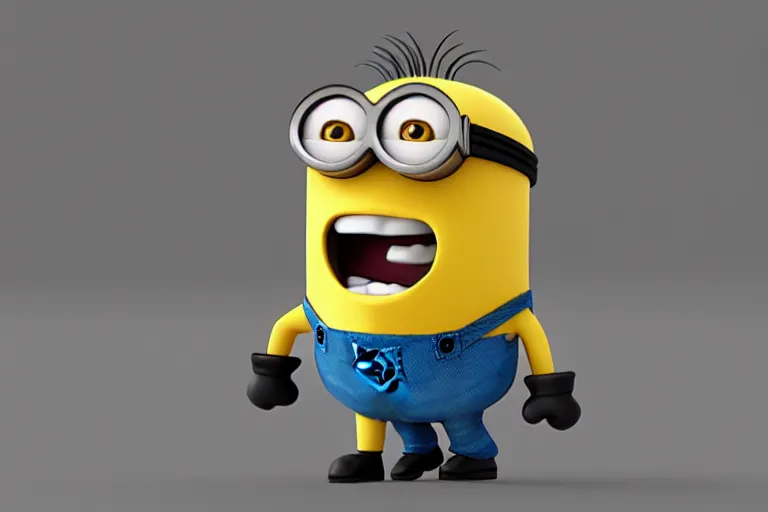 Image similar to 3d render of a Minion cube