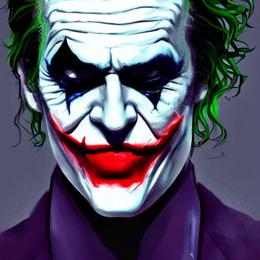 Image similar to the joker with Batman face mask, digital painting, amazing detail, artstation, cgsociety