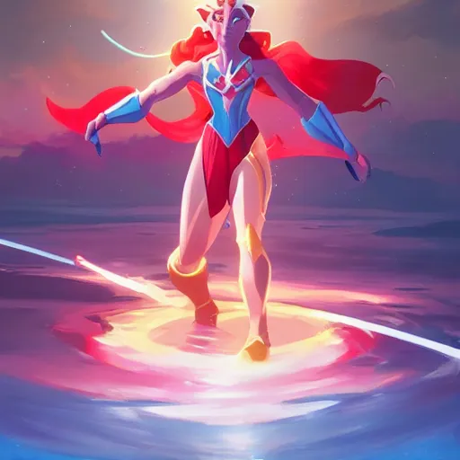 Prompt: hero world she - ra : princess of power, behance hd by jesper ejsing, by rhads, makoto shinkai and lois van baarle, ilya kuvshinov, rossdraws global illumination