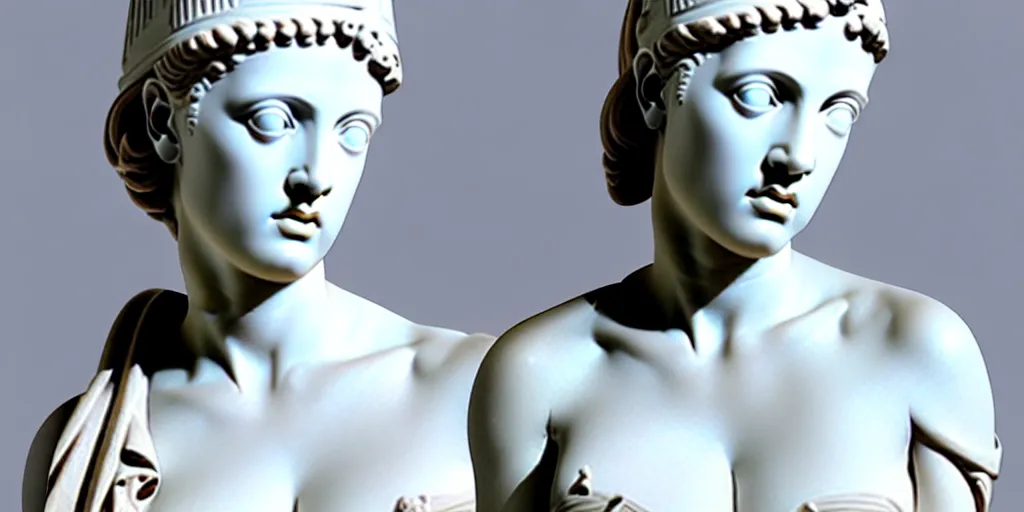 Image similar to ancient greek sculpture of rihanna, white marble, ultra realistic, studio photo, detailed.