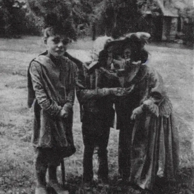 Prompt: bad omen, vintage photograph