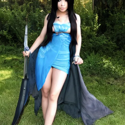 Prompt: supermodel as rinoa from final fantasy