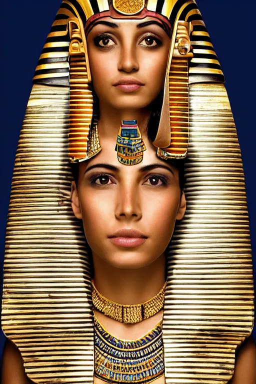 Prompt: A portrait of egyptian princess, national geographic photo