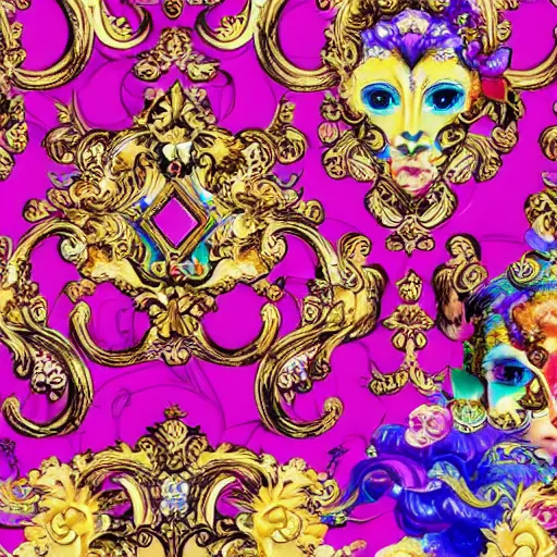 Image similar to Lisa Frank and Baroque collaboration