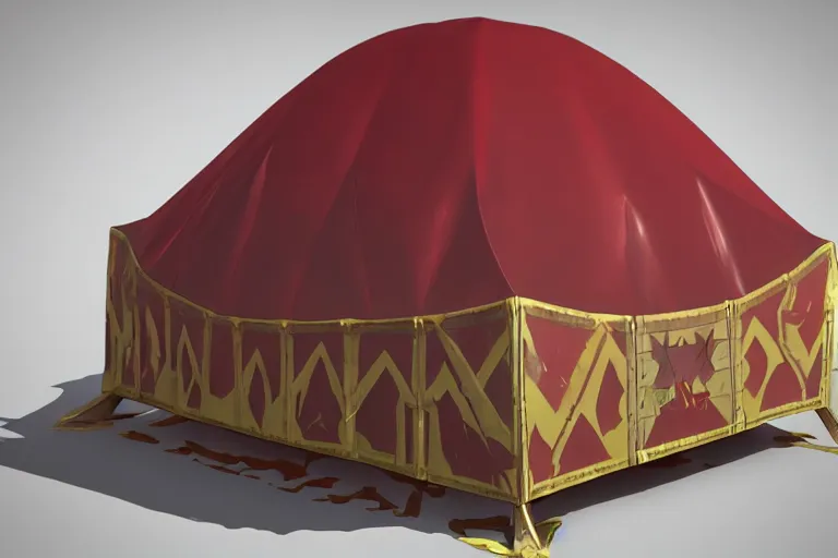 Image similar to 3d sculpt of a huge evil circus tent, artstaton, League of Legends, red dead redemption2, overwatch, digital illustration